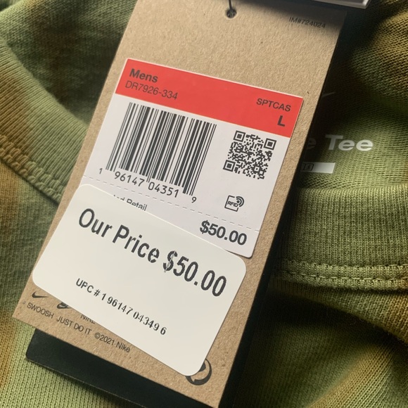 NWT NIKE Original Cotton Loose Fit Tee - Picture 4 of 4